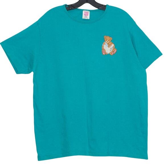 Vintage Top Embroidered Tee Y2K Cottage Kawaii 90s Kidcore Casual Academia XL - Picture 6 of 6